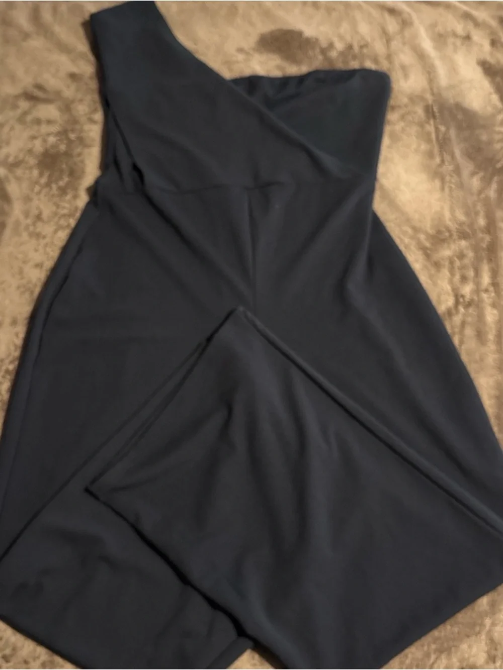 PrettyLittleThing Black High-Waist Wide Leg Jumpsuit Pants - Picture 2 of 3